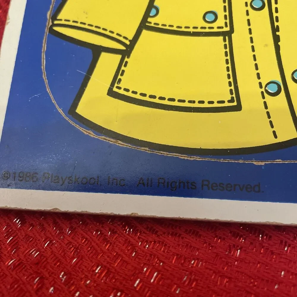 Playskool vintage wooden puzzle 1986 stormy weather 180–15